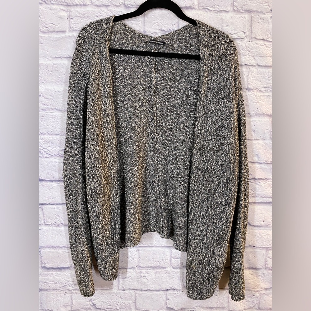 Brandy Melville Open Front Knit Gray Cardigan Sweater One Size